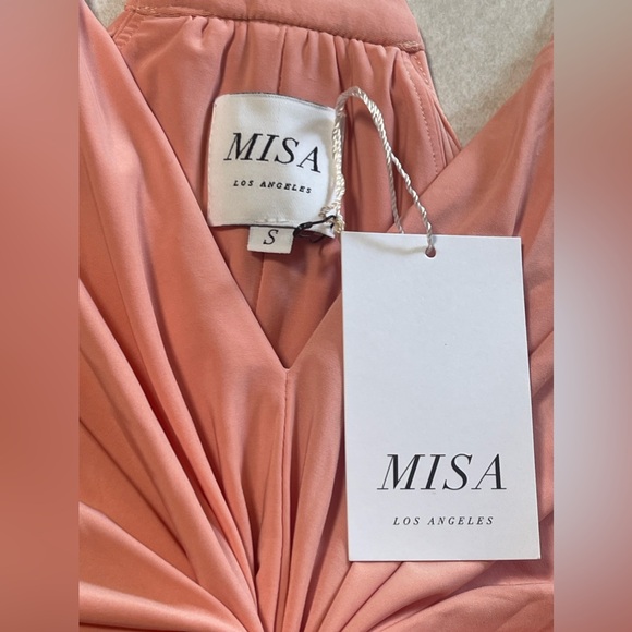 MISA Los Angeles Domino Mini Dress in Apricot Size S NWT - Picture 9 of 12